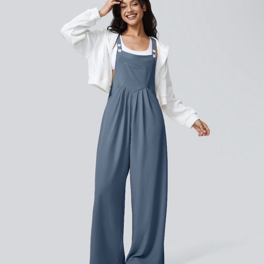 HALARA Gray Wide-Leg Jumpsuit - Picture 2 of 7